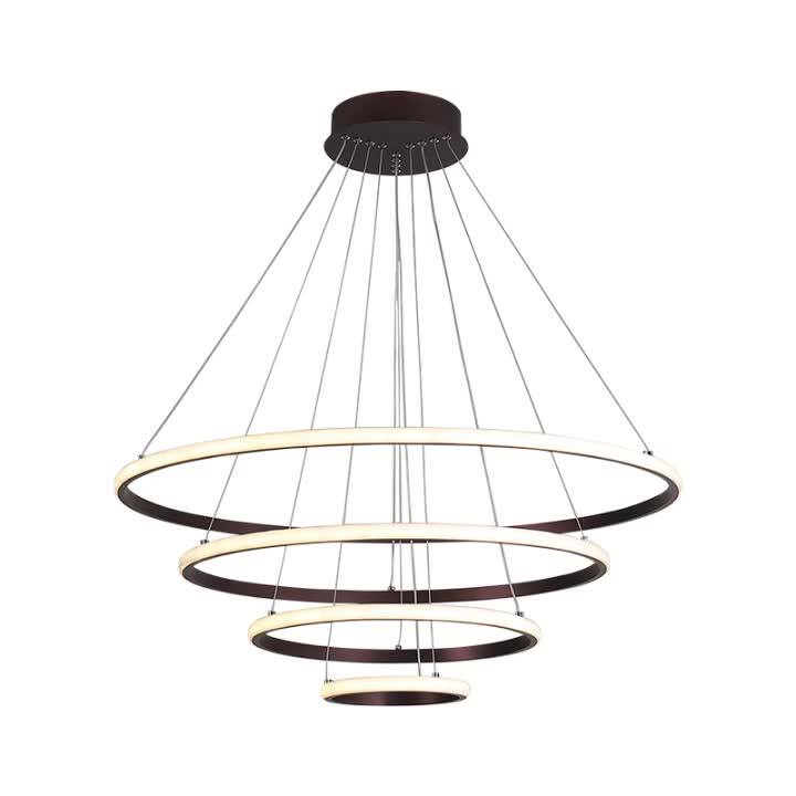High Lumens Led Aluminum Circle Rings Chandelier Modern Home Villa