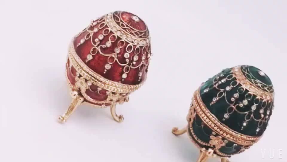 Wholesale Handmade Wedding Souvenirs Egg Shaped Enamel Jewelry Trinket