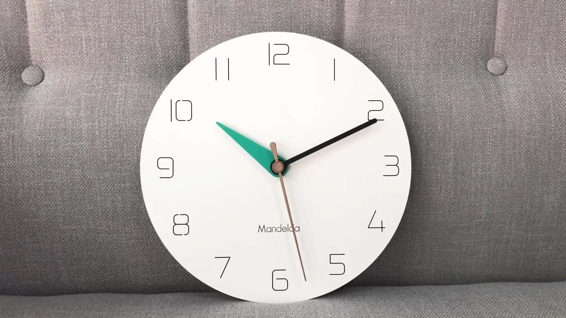 Mandelda 12 Inch Modern Wall Clock Home Decoration Luxury Digital