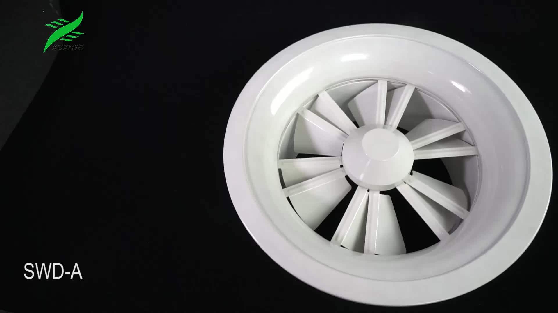 Air Conditioning Grill Distributors And Motor Ceiling Swirl Diffuser