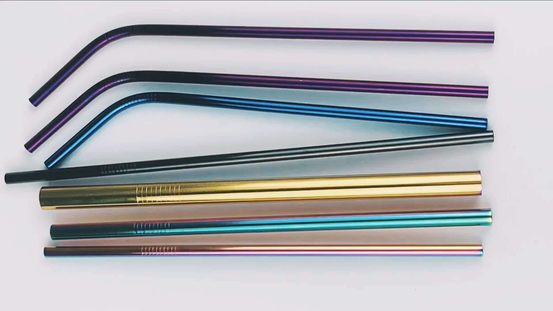 Wholesale 6mm,8mm,9mm,12mm Metal Straws Drinking Buy Colored