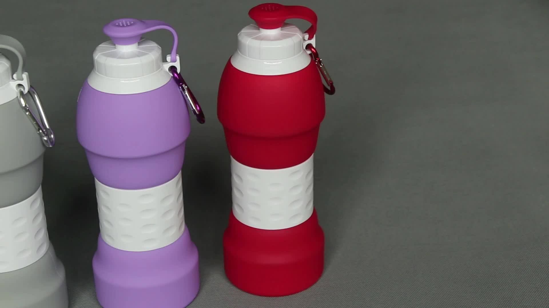 Bpa Free Portable Leak Proof 550ml Food Grade Travel Collapsible