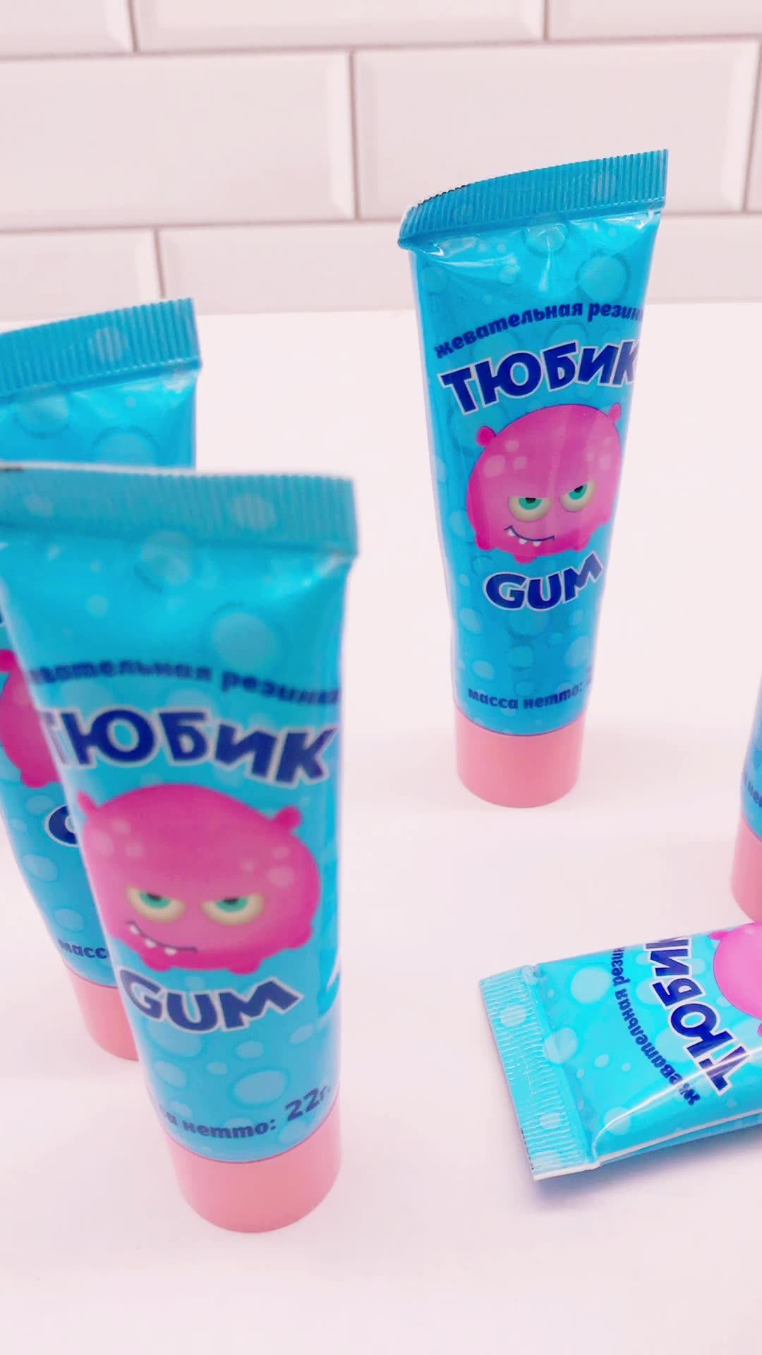 Custom Chewing Gum Strawberry Flavor Liquid Tube Toothpaste Bubble Gum