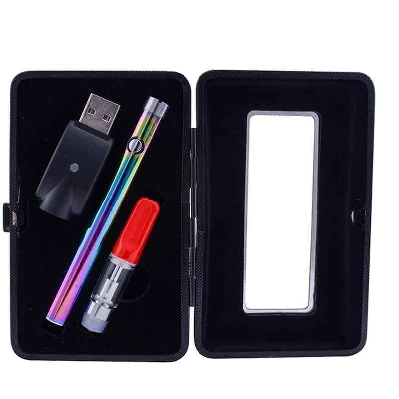 Customized Logo 510 Cbd Battery Leather Case Kit 350mah Vaporizer Pen