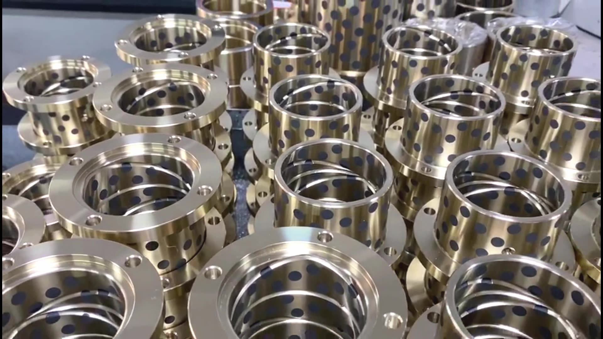 Cuzn25al5 Oilless Graphite Brass Bushing Htb1 Brass Shoulder Bush