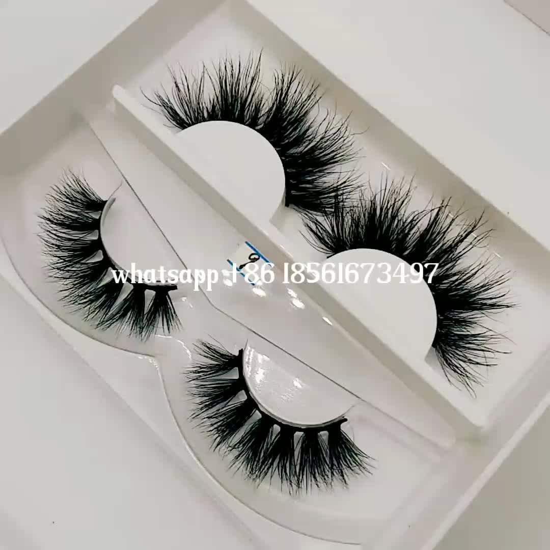 25mm Mink Eyelashes Private Label Thick Mink Lashes Chinese Wholesale