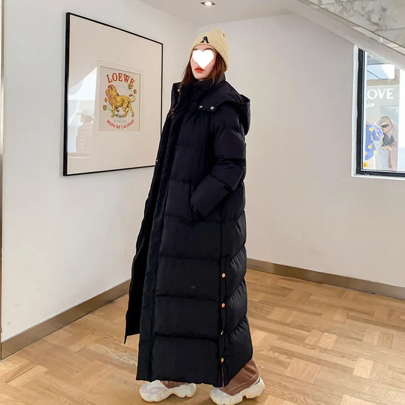 Explosions cotton-padded clothes women's winter 2024 new Korean version of long to ankle cotton-padded jacket women's long knee-high cotton-padded jacket coat tide