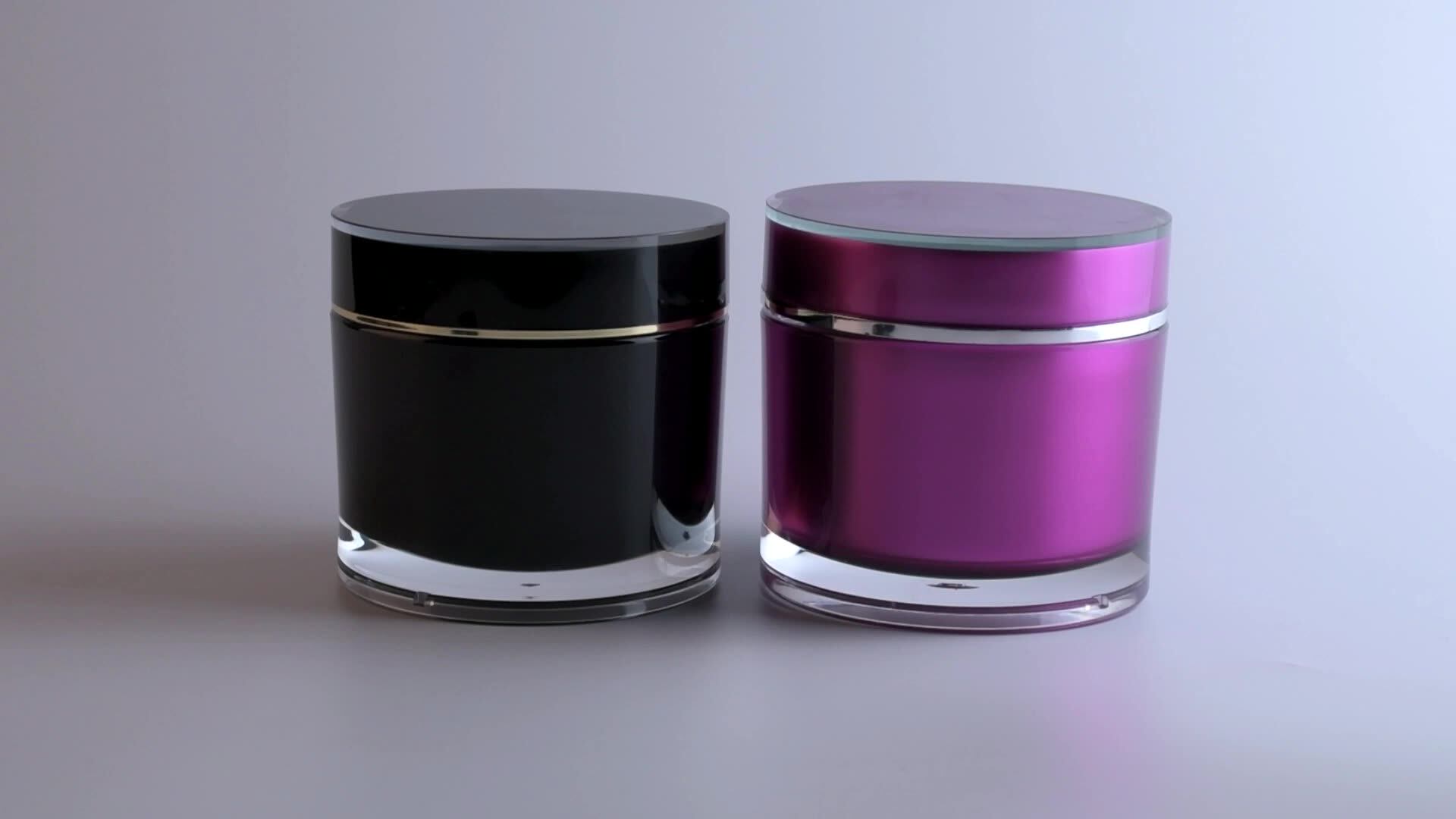 Body Scrub Jar Acrylic Cosmetic Packaging 50ml 30ml 15ml Purple Jars