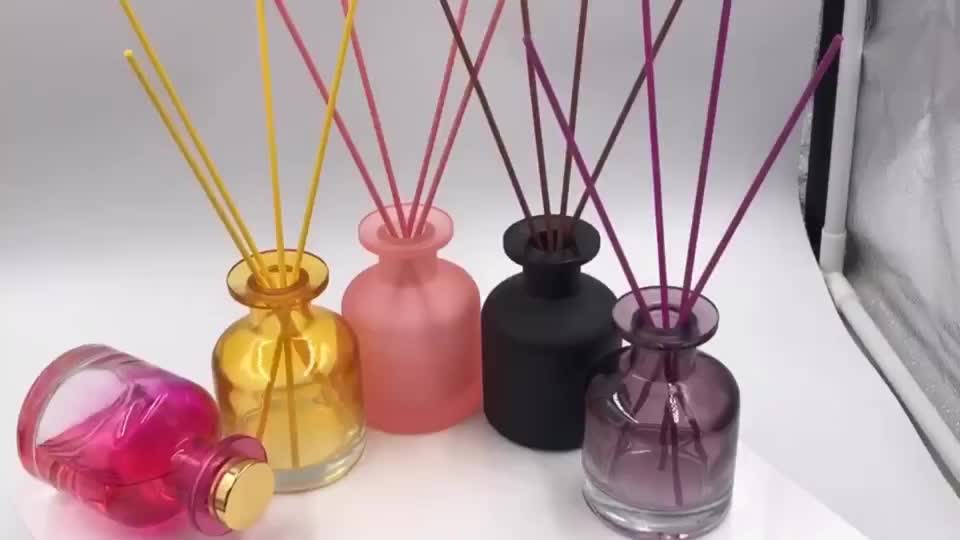 Decorative 150ml Frosted Pink Glass Round Reed Diffuser Bottles - Buy Frosted Glass Diffuser ...