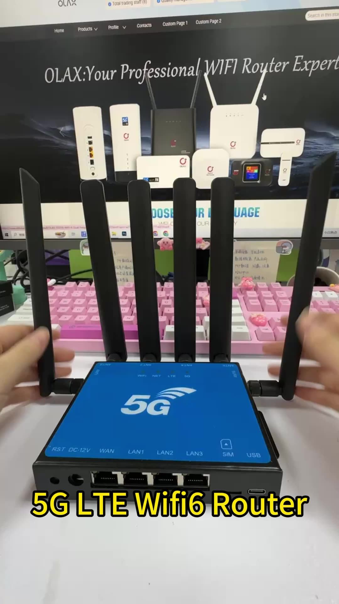 5g Router Wireless Sim Card Wifi 4 Lan Port 4g Lte Multi Antennas