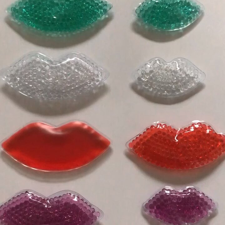 Lip Shape Gel Ice Pack / Medical Hot Cold Pack Beads For Plastic