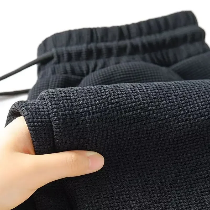 Source Factory Pants Men's Trendy All-match 2024 plus size Trendy Brand Loose Drawstring Straight Sportswear Pants Men's Casual Pants