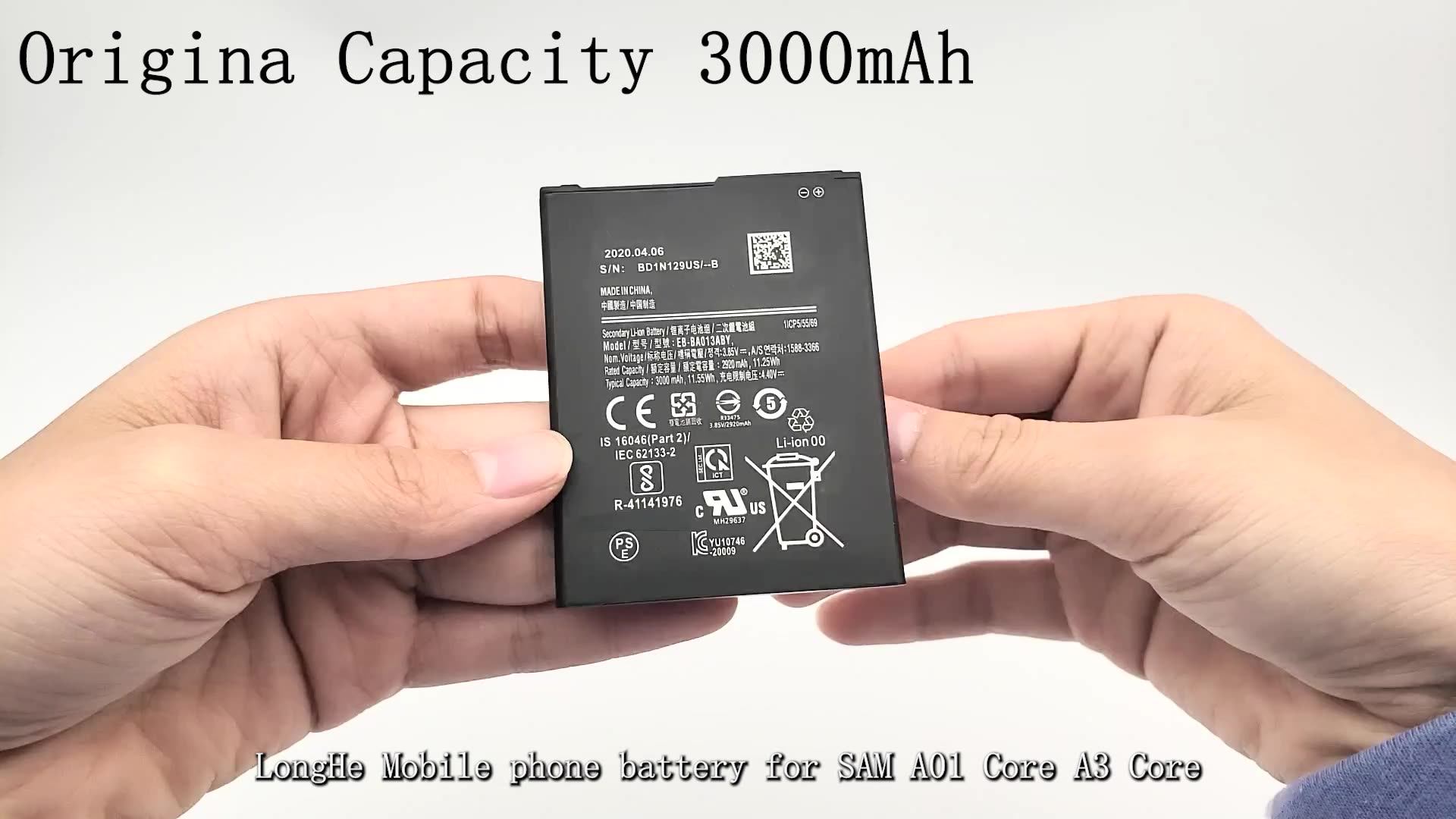 EB-BA013ABY A013 A013F A013G A013M A01 Core A03 Core Baterai untuk Samsung  Galaxy A3 Core