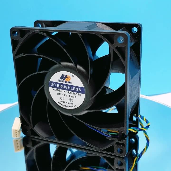 Plastic Blade 92mm Dc Axial Cooling Fan For Electronic Components Motor