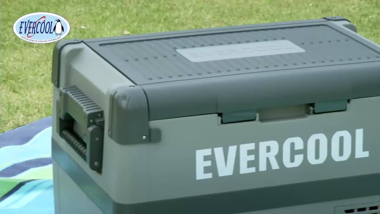 Evercool 40l Portable Compressor Refrigerator 12 24 Volt Fridge Freezer
