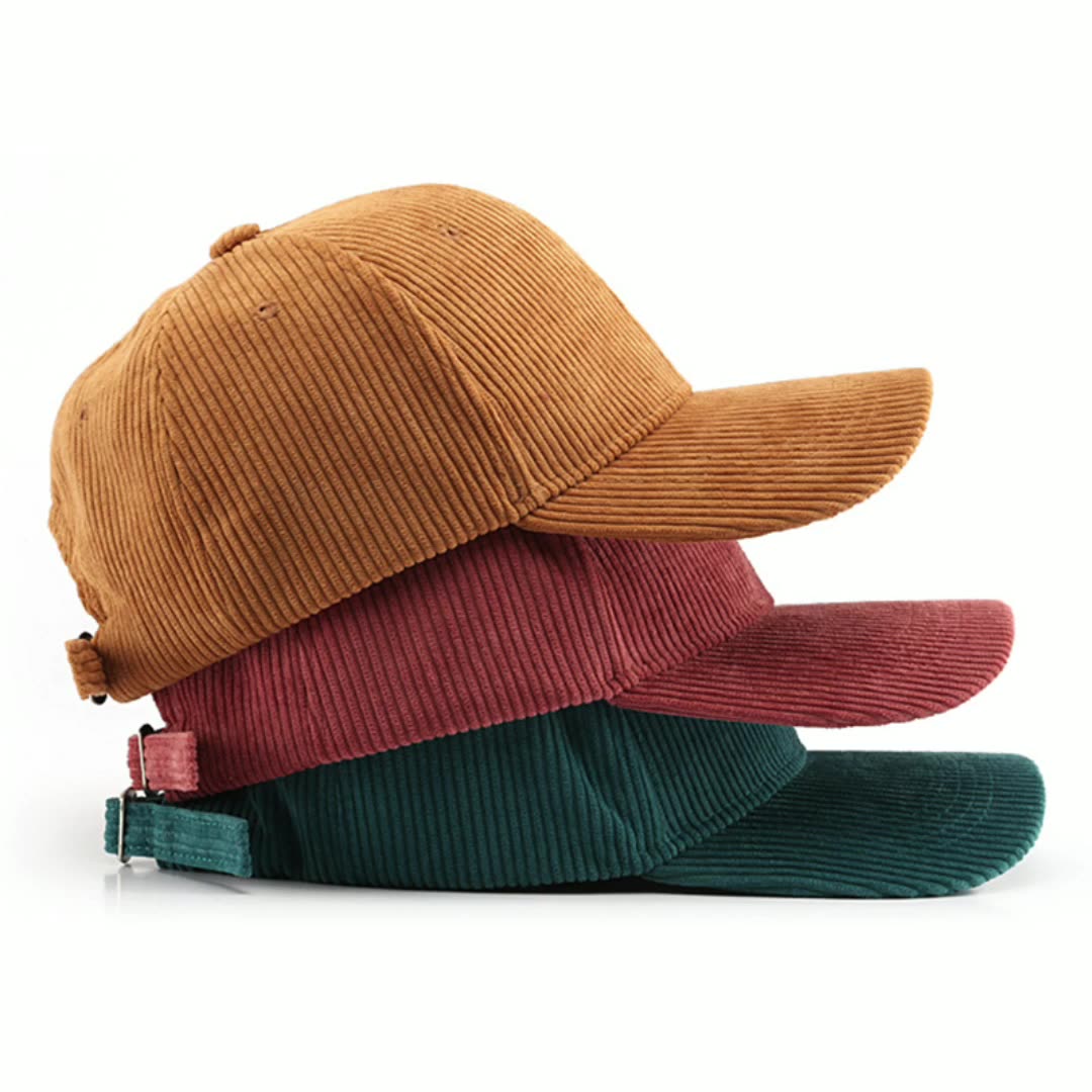 Classic Corduroy Baseball Caps Vintage 