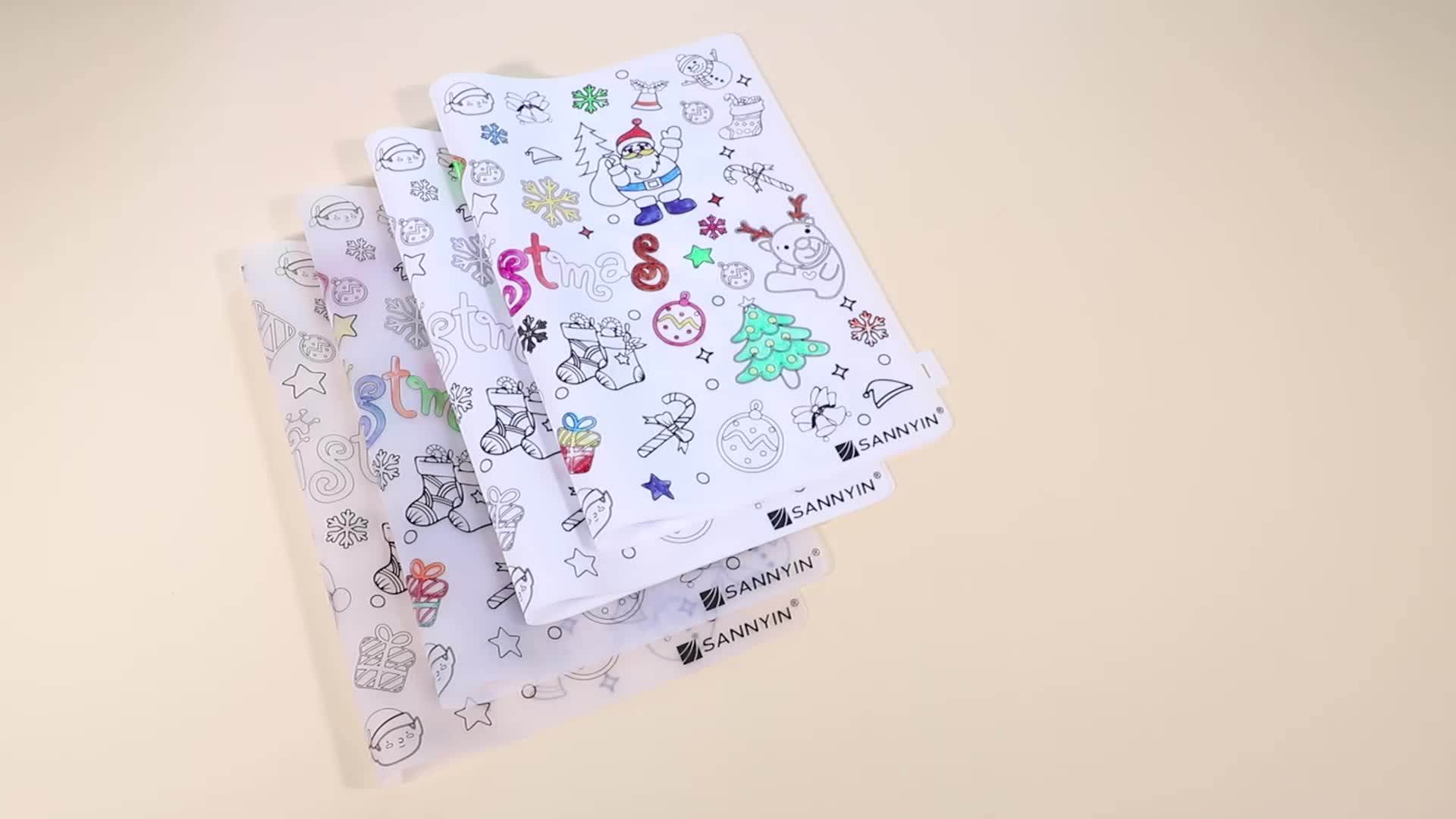 Silicone Drawing Mat Kids Placemat Coloring Mat Washable Reusable Place