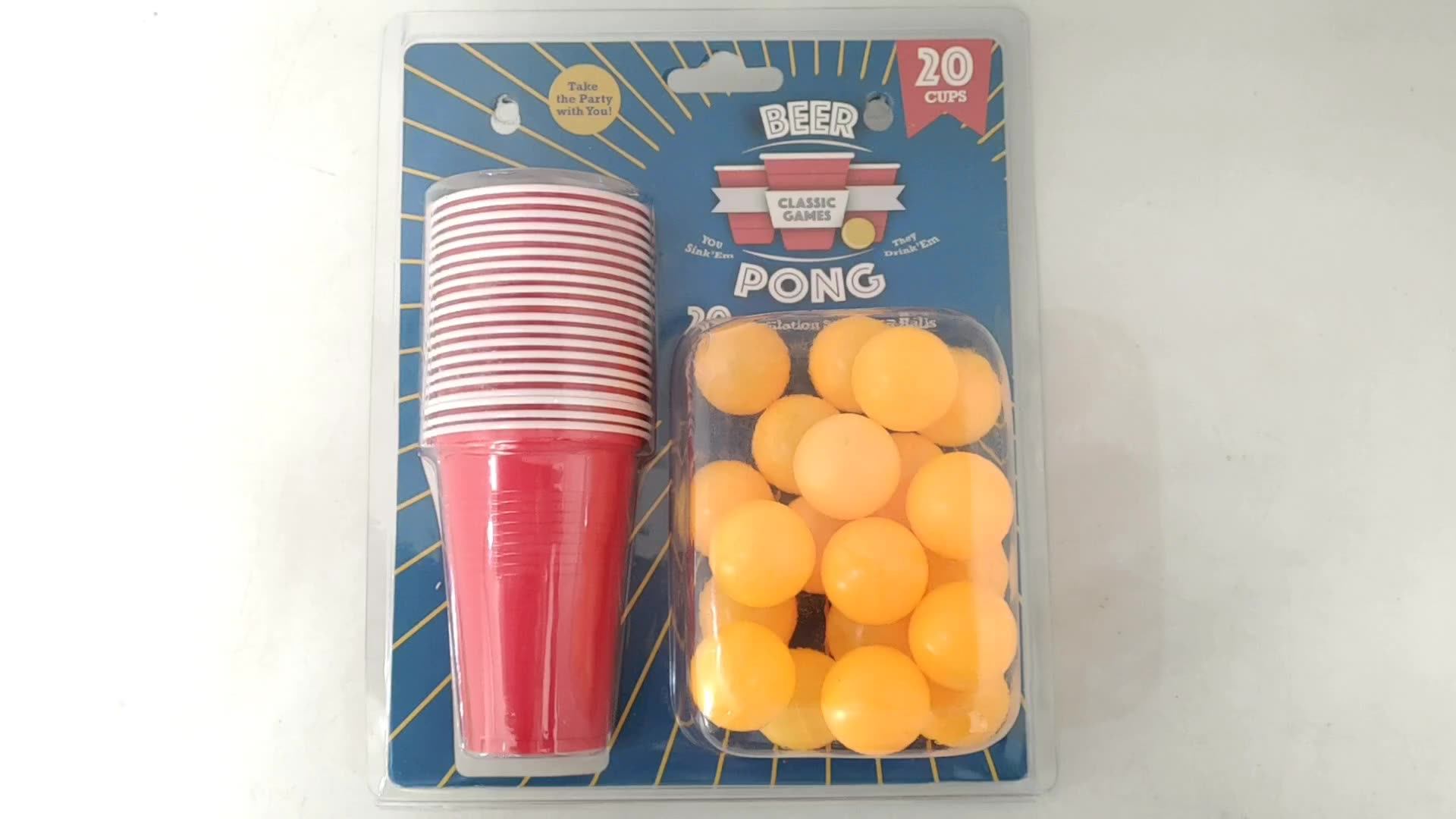 Beerpong Game Set With 24 Pieces Cups And 24 Pieces Balls Buy Beer