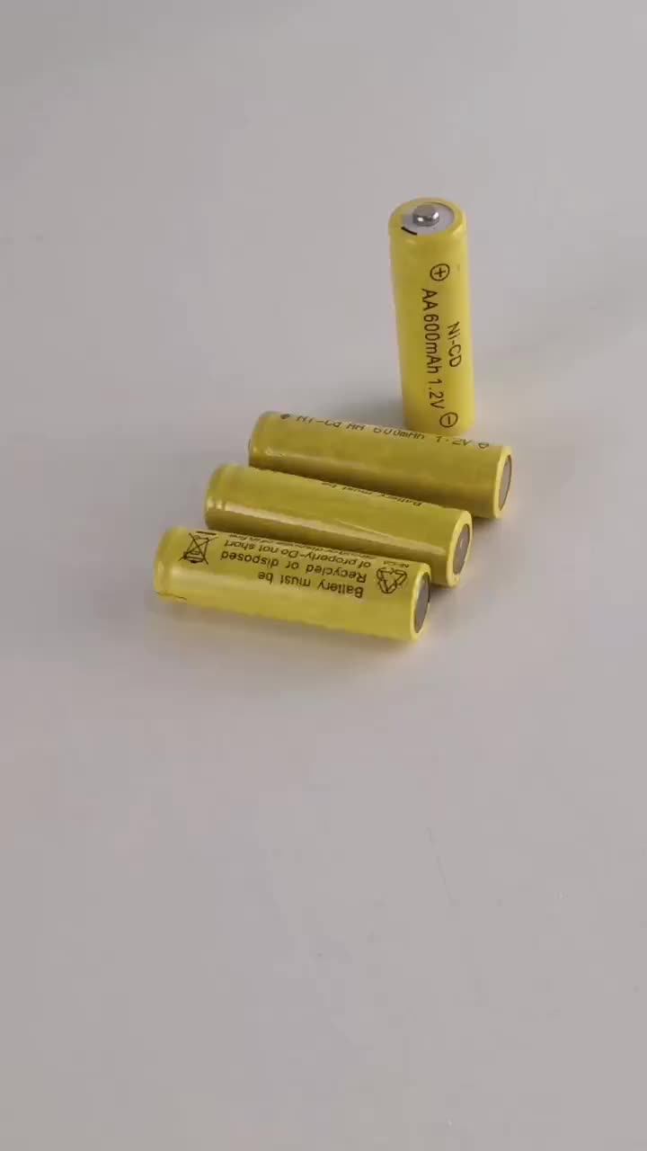 High Quality Nicd Batteries Rechargeable Nicd Battery Aa Size 1.2v