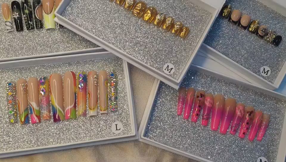 Short Black Nails Supplier Press On Nails New Fashion Design Custom