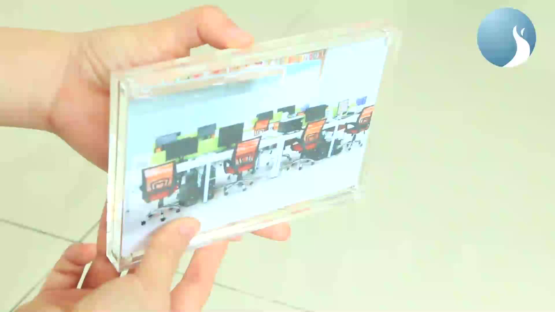 Sandwich Photo Block Holder Clear 3x3 5x5 Acrylic Cube Picture Frame