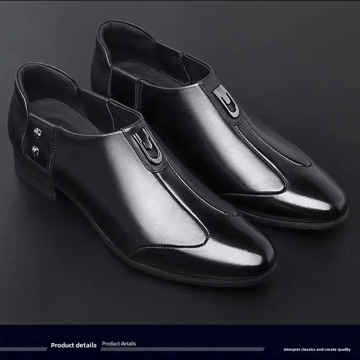 Men's Leather Shoes Soft Leather Soft Bottom Business Casual Men's Shoes Work Security Work Dad Shoes Wholesale Drop Shipping