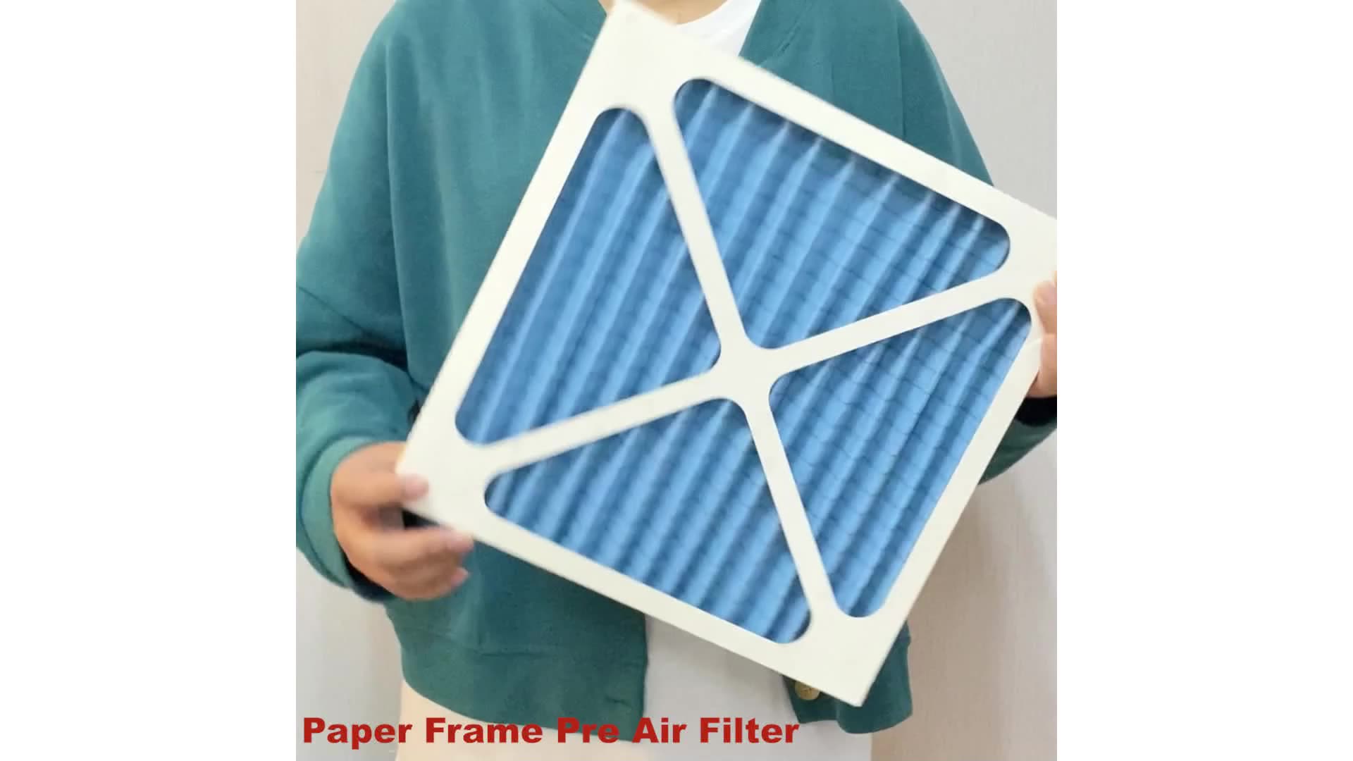 Hvac Panel Paper Frame Air Filter Central Air Conditioner Factory Floor