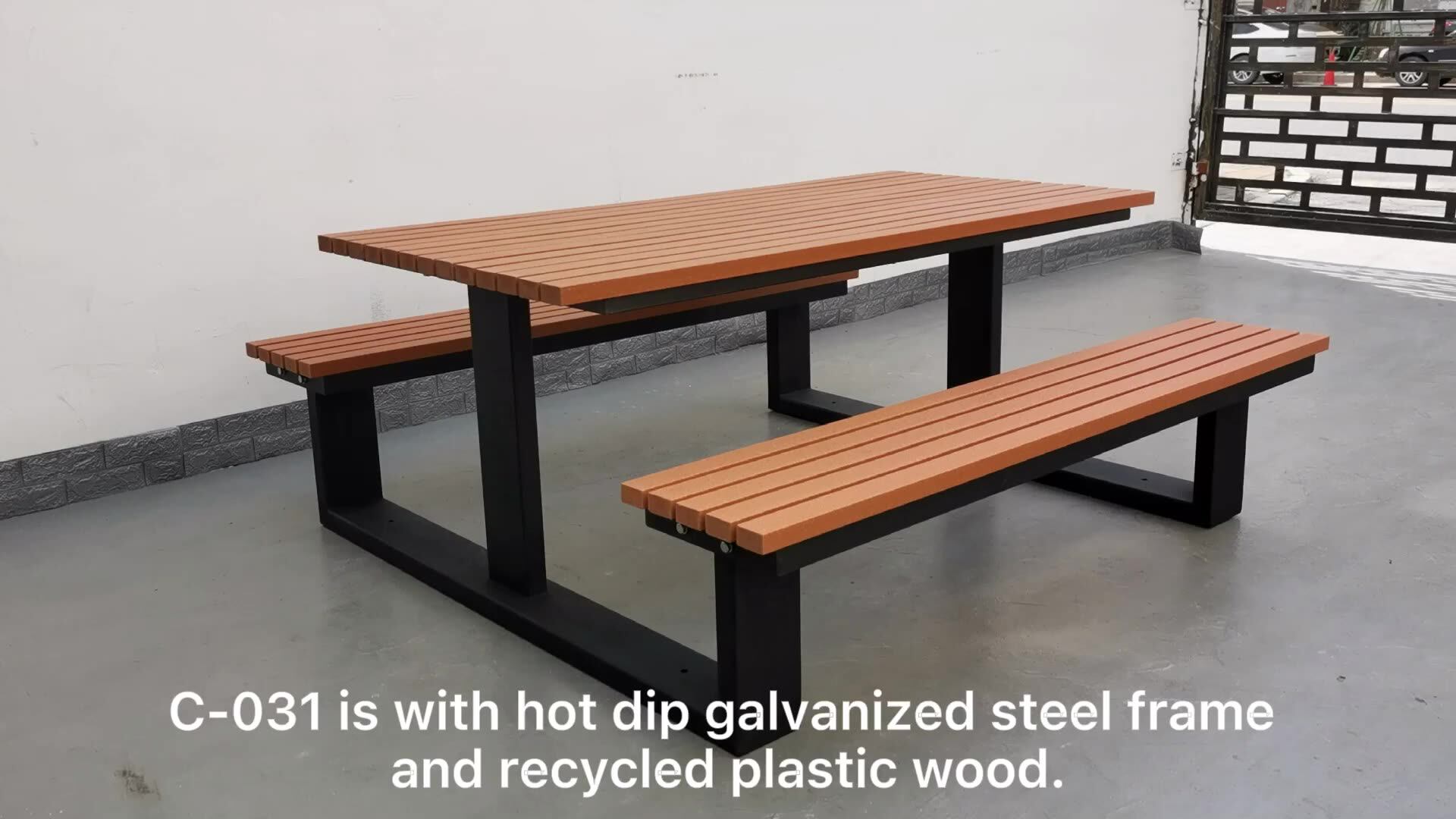 Heavy Duty Outdoor Wooden Garden Picnic Table And Benches Set Outdoor