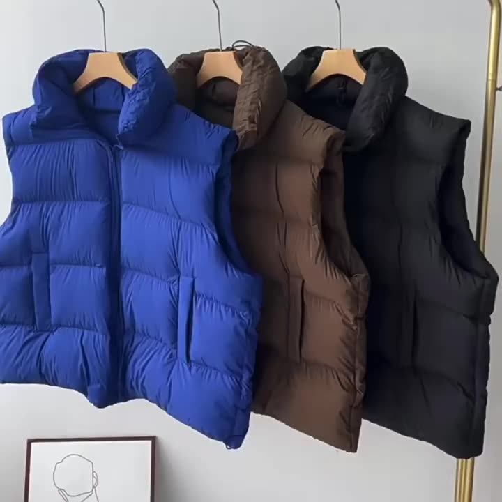 Janveny 2023 New Winter Oversized Duck Down Gilet Women Fluffy Warmth
