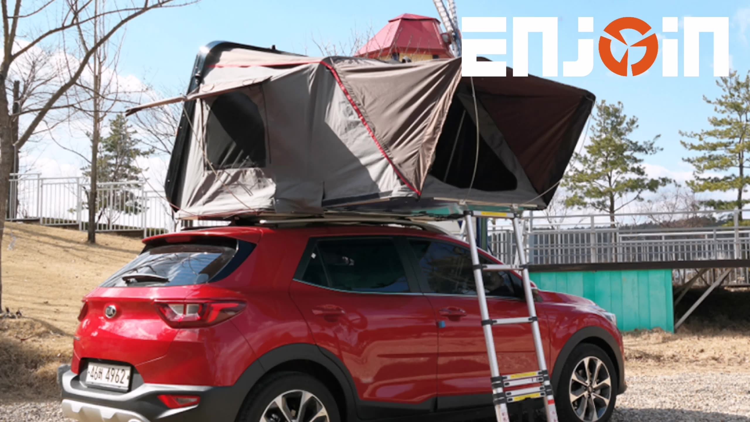 Enjoin 4x4 Travelling Tour Car Awning Waterproof Hard Shell Roof Top