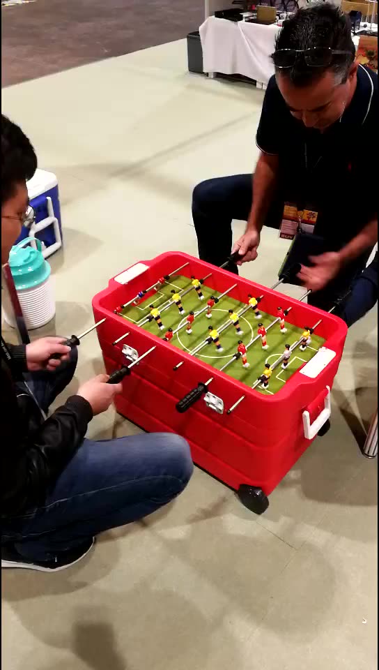 Ice Cooler Box With Foosball Table Game,Trolley Cooler Cart For Picnic