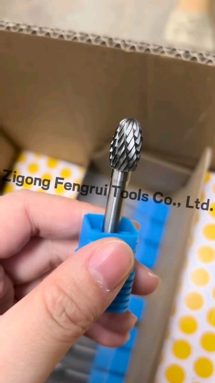 Rotary Burr Long Shank Tungsten Carbide Deburring Tool 1/4" Head
