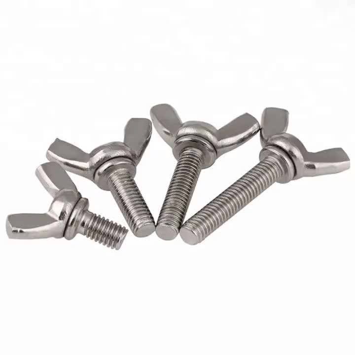 Grade 8.8 Carbon Steel Full Thread Wing Butterfly Head Bolt Din316