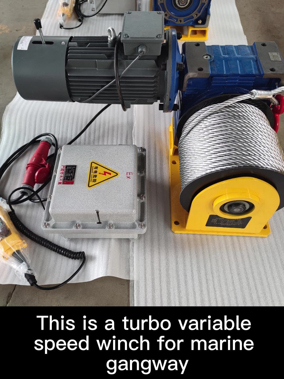 Gangway Winch Turbo Reduction Marine Winch Brake Double