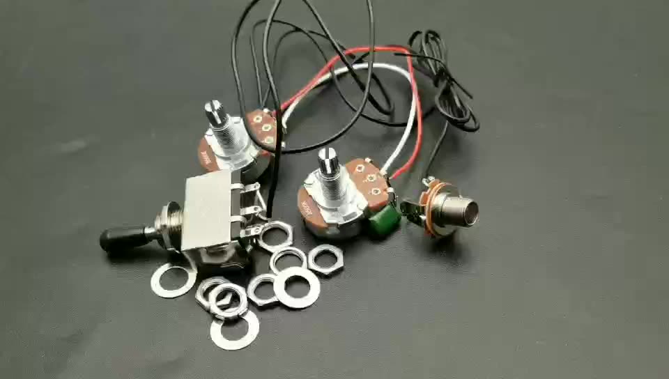 Maxcheer Electric Guitar Wiring Harness - Prewired 500K Big Pots