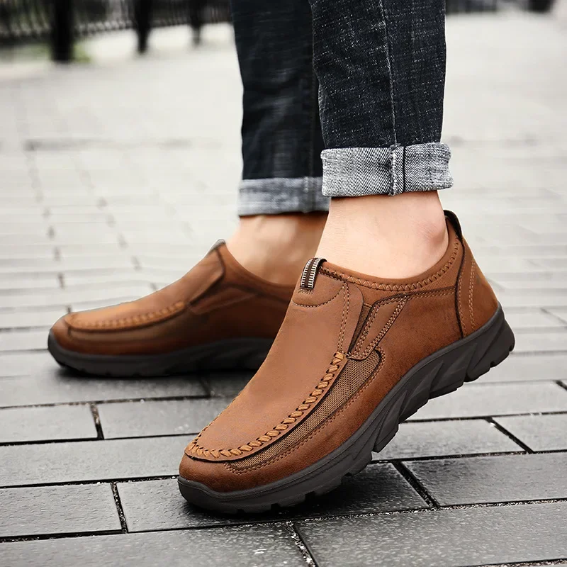 Casual footwear for leisure platform, trend shoes for leather shoes, Amazon, 2020, autumn, Korean style, plus size