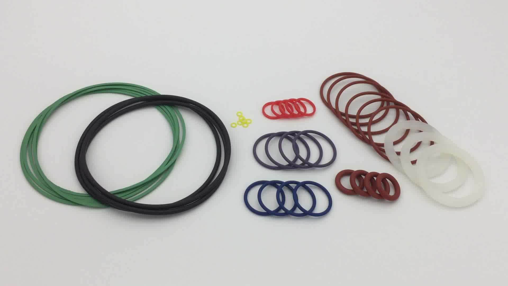 Gasoline Resistant Green Aflas (fkm) Rubber O Ring 0.5mm 1mm 1.5mm 5mm 10mm Thick Rubber Oring