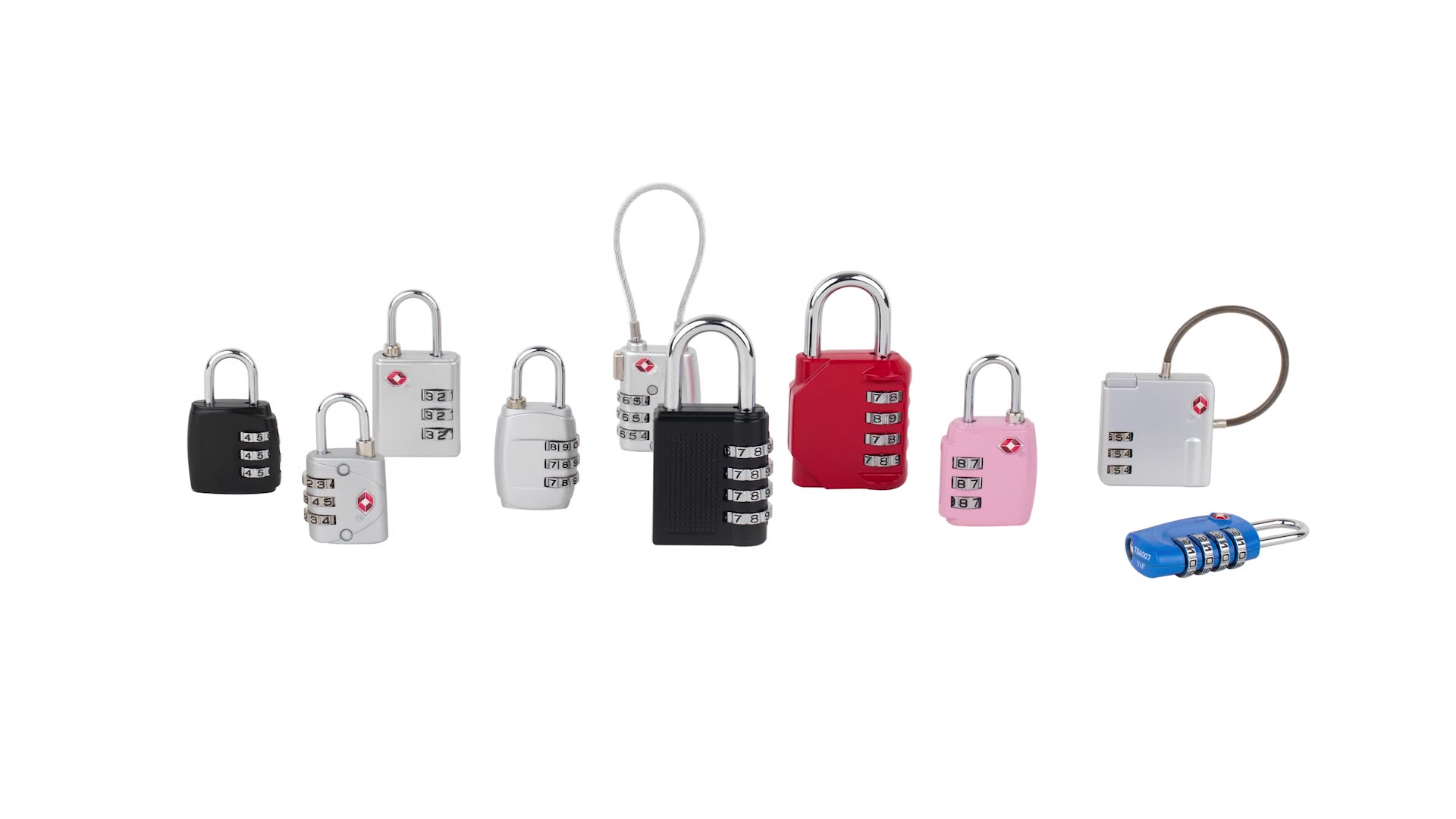 Tsa007 Mini High Quality Cable 4 Digital Combination Padlock Tsa