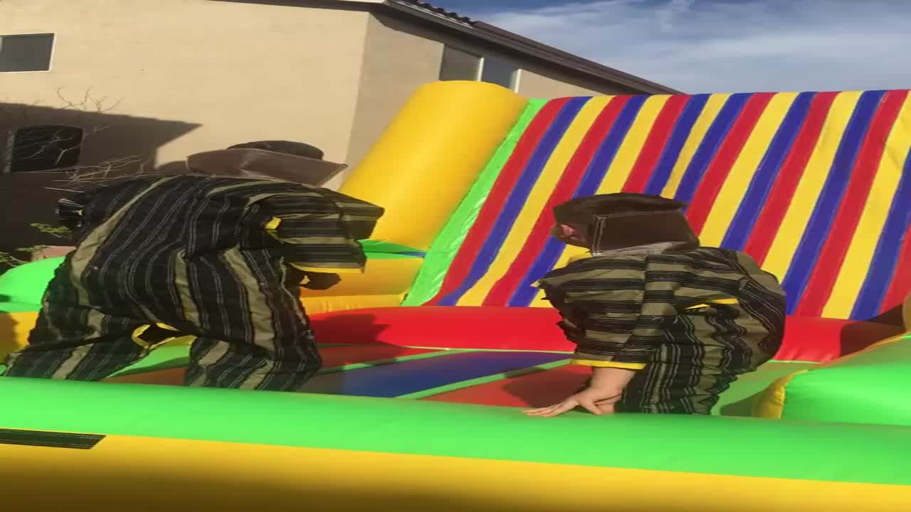 Funny Outdoor Games Inflatable Sticky Wall Jumping Wall Inflatable