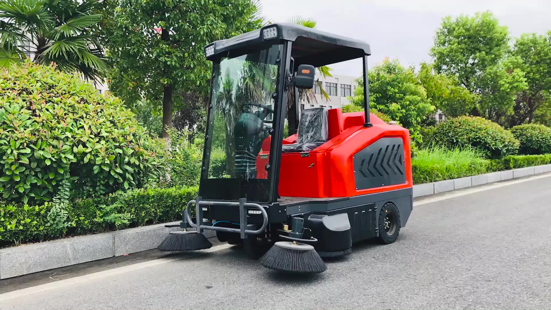 2in1 Industrial Driveway Vacuum Floor Parking Lot Ride On Vacuum