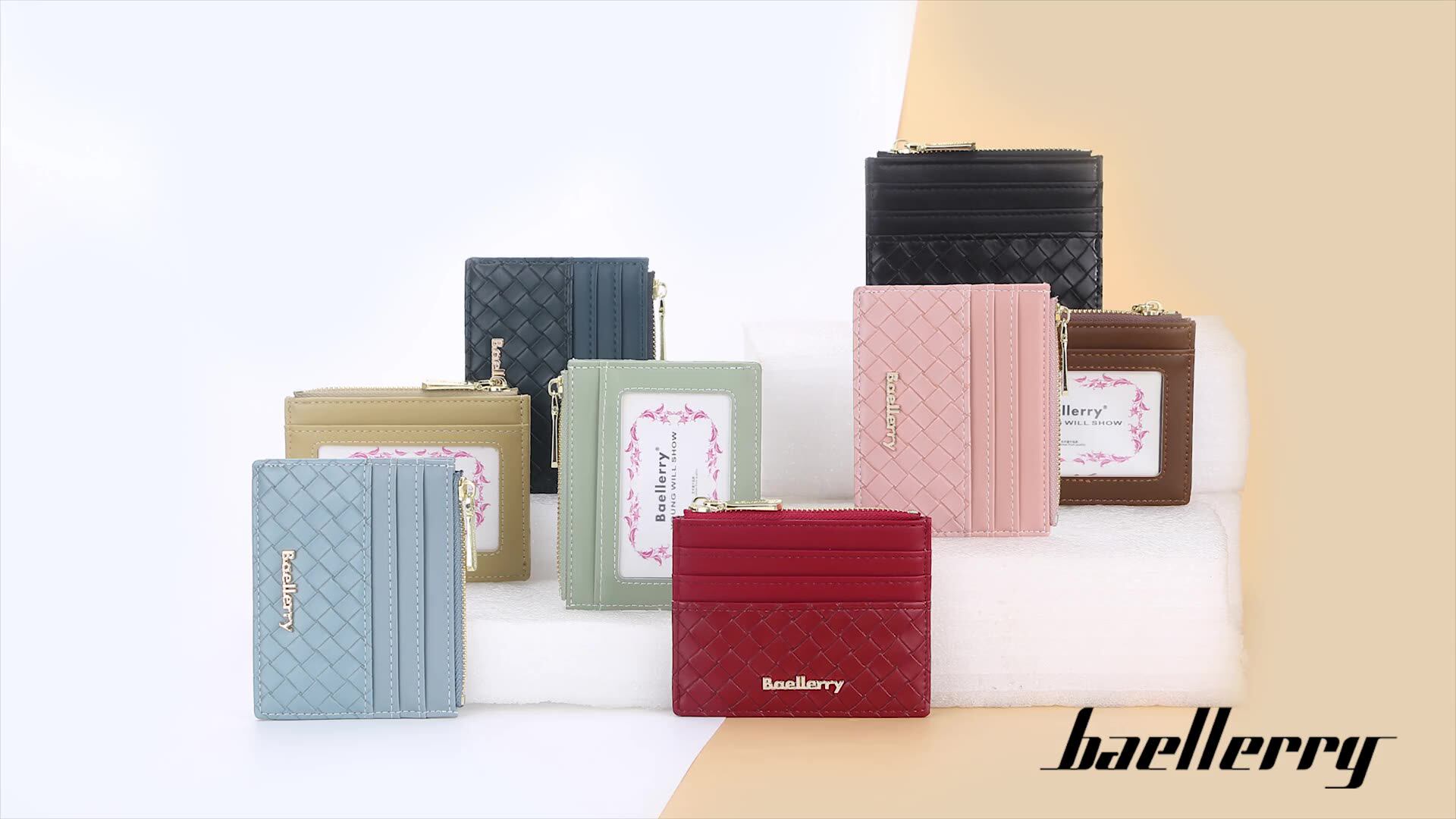 Portacarte Donna Baellerry Custom PU Leather Card Holder Designer