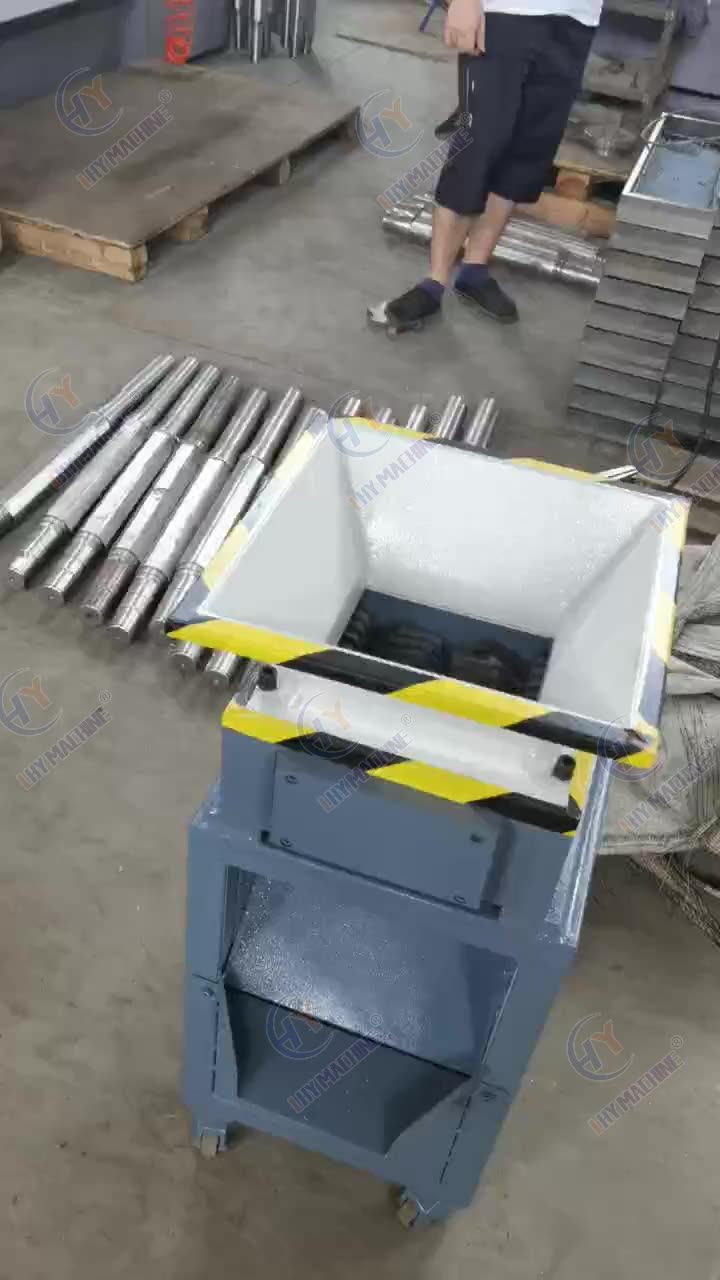 Metal Can Shredder Small Textile Paper Plastic Lumps Crusher Scrap
