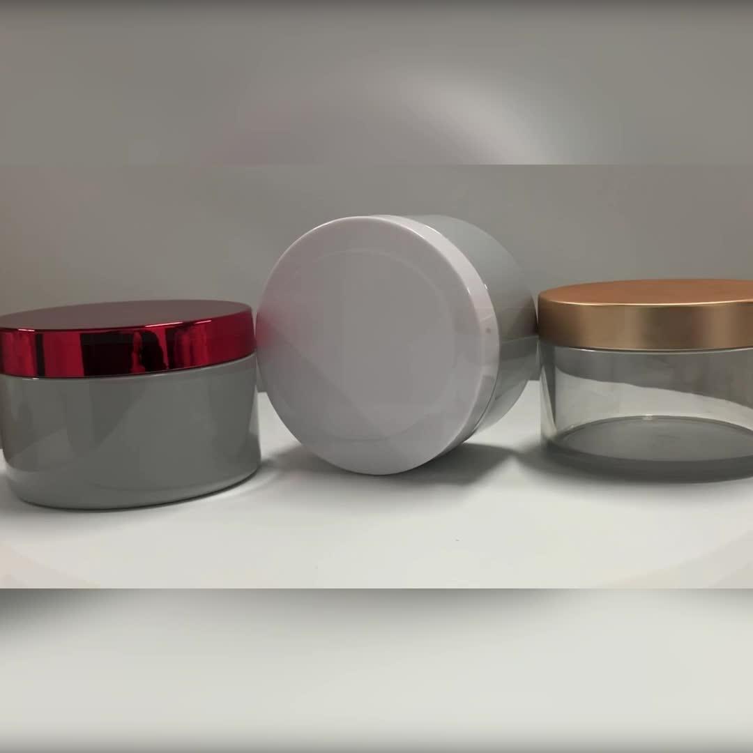 170ml 6oz Hair Cream Plastic Pet Clear Jar Empty Private Label Large