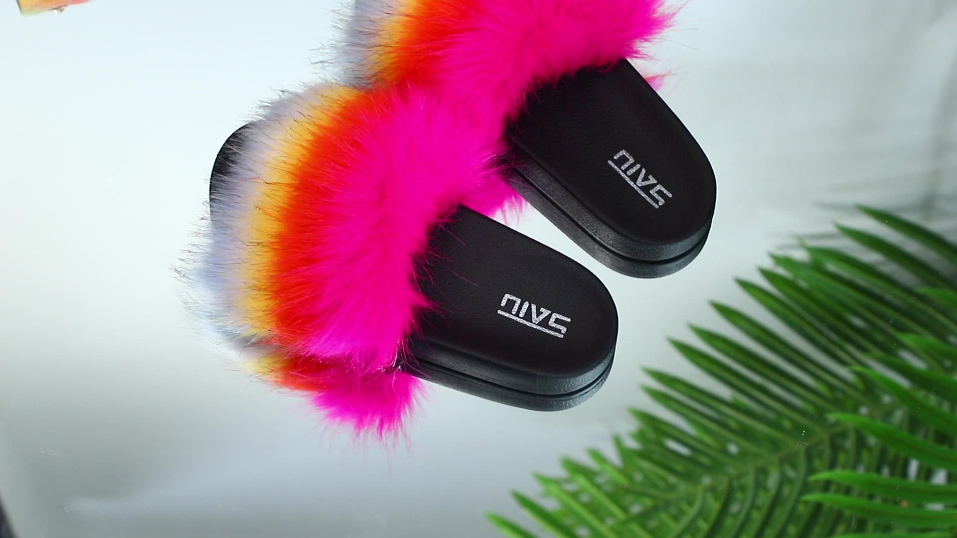 wholesale fur slides