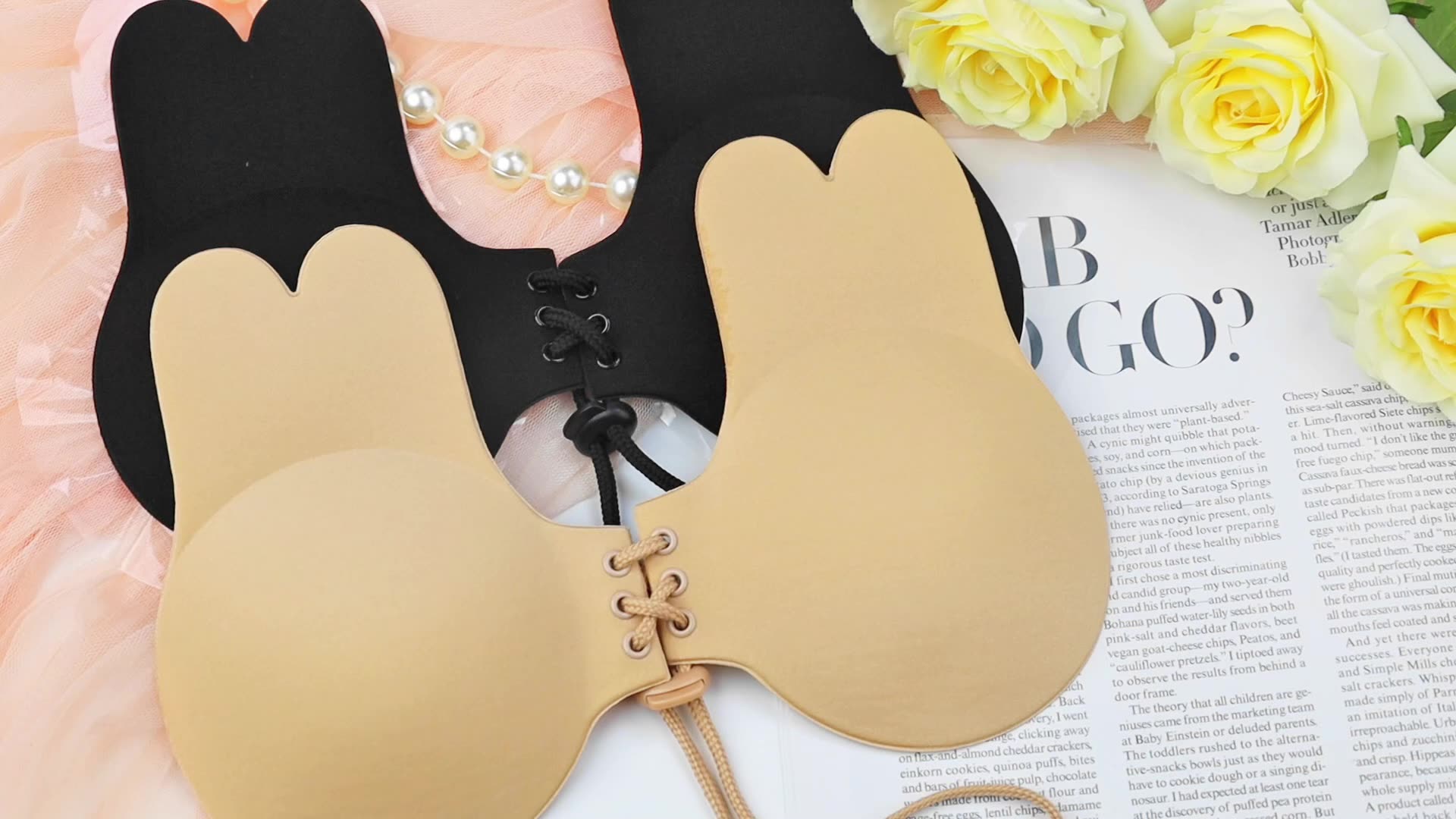 Push Up Invisible Women Adhesive Rabbit Bra Hot Strapless Bra For Women