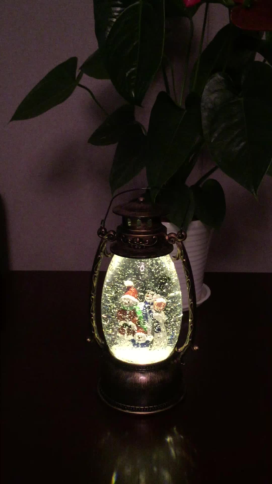 Amazon.com: glitter lanterns Holiday Led Swirling Lantern Light With Snowman - Buy Led Glitter