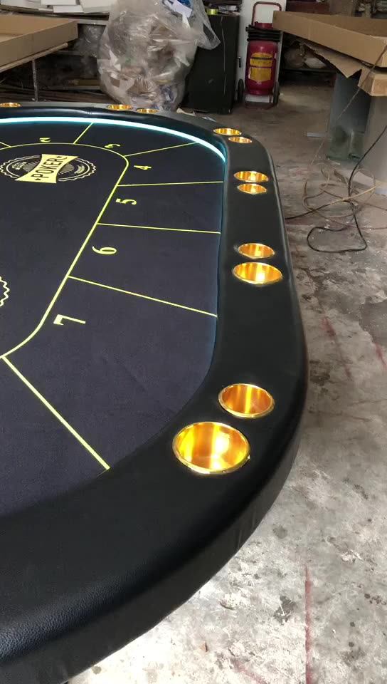 New Design Casino Games Texas Poker Table With 304 Stainless Pedestal