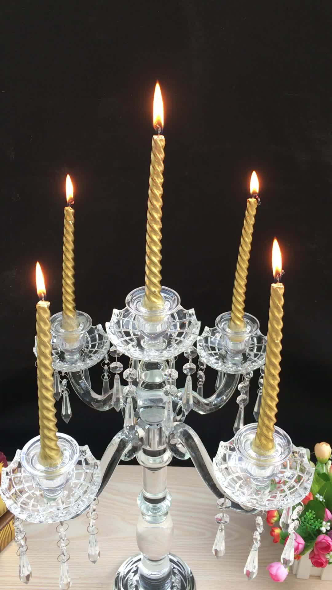 5 Arm Crystal Centerpiece Candelabras For Wedding Buy Crystal