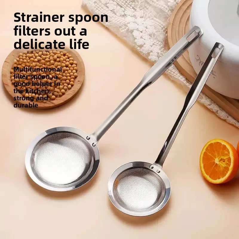 304 Stainless Steel Perforated Oil Separator Filter Mesh Spoon Oil...