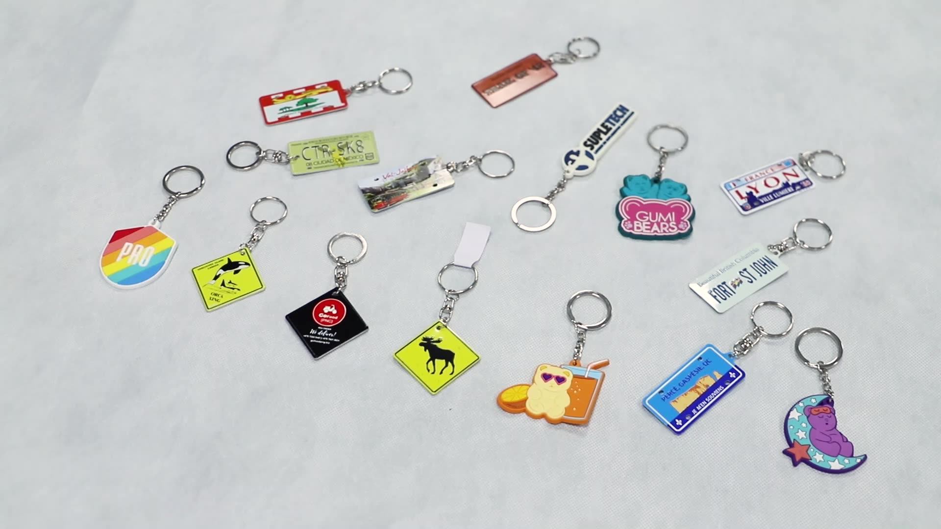 Make Your Own Logo Metal 3d Keychain Parts Wholesale Metal Souvenir